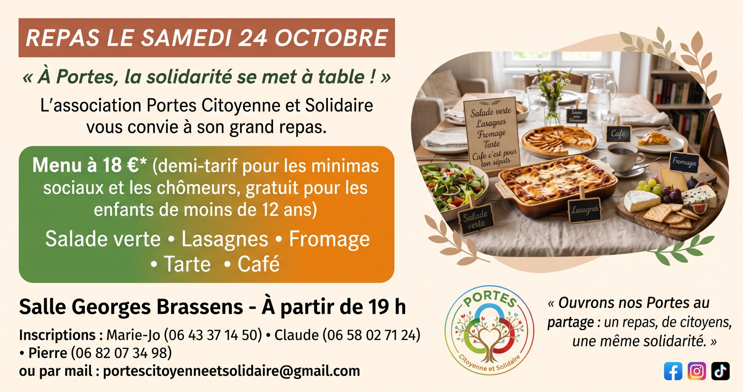 Lire la suite à propos de l’article À Portes, la solidarité se met à table